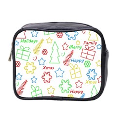 Simple Christmas Pattern Mini Toiletries Bag 2-side by Valentinaart