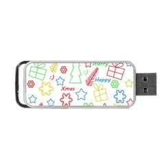 Simple Christmas Pattern Portable Usb Flash (two Sides) by Valentinaart