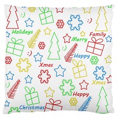 Simple Christmas Pattern Standard Flano Cushion Case (two Sides) by Valentinaart