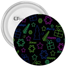 Decorative Xmas Pattern 3  Buttons by Valentinaart