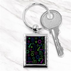 Decorative Xmas Pattern Key Chains (rectangle)  by Valentinaart