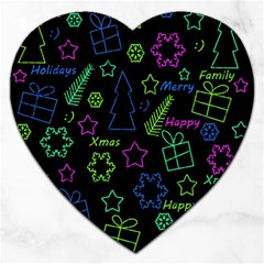 Decorative Xmas Pattern Jigsaw Puzzle (heart) by Valentinaart