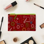 Red Xmas pattern Cosmetic Bag (XS) Front