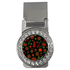 Red And Green Xmas Pattern Money Clips (cz)  by Valentinaart