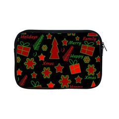 Red And Green Xmas Pattern Apple Ipad Mini Zipper Cases by Valentinaart