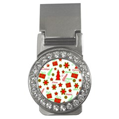 Red And Green Christmas Pattern Money Clips (cz)  by Valentinaart