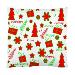 Red And Green Christmas Pattern Standard Cushion Case (two Sides) by Valentinaart