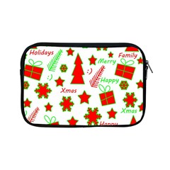 Red And Green Christmas Pattern Apple Ipad Mini Zipper Cases by Valentinaart