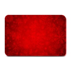 Decorative Red Christmas Background With Snowflakes Plate Mats by TastefulDesigns