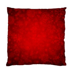 Decorative Red Christmas Background With Snowflakes Standard Cushion Case (two Sides) by TastefulDesigns