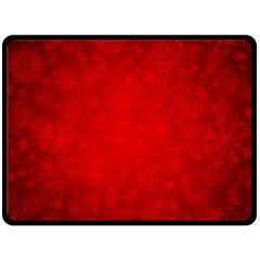 Decorative Red Christmas Background With Snowflakes Fleece Blanket (large)  by TastefulDesigns