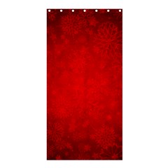 Decorative Red Christmas Background With Snowflakes Shower Curtain 36  X 72  (stall)  by TastefulDesigns