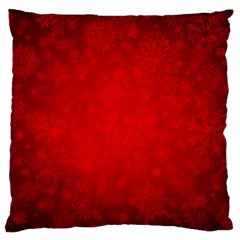 Decorative Red Christmas Background With Snowflakes Standard Flano Cushion Case (one Side) by TastefulDesigns