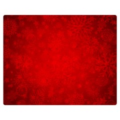 Decorative Red Christmas Background With Snowflakes Double Sided Flano Blanket (medium)  by TastefulDesigns