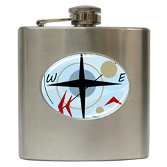 Compass Hip Flask (6 Oz) by Valentinaart