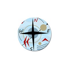 Compass Golf Ball Marker by Valentinaart