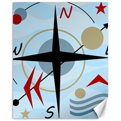 Compass Canvas 16  X 20   by Valentinaart