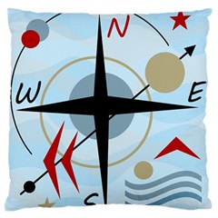 Compass Standard Flano Cushion Case (two Sides) by Valentinaart