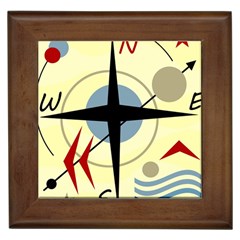 Compass 3 Framed Tiles by Valentinaart