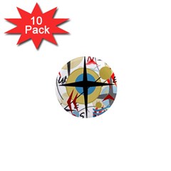 Compass 4 1  Mini Magnet (10 Pack)  by Valentinaart