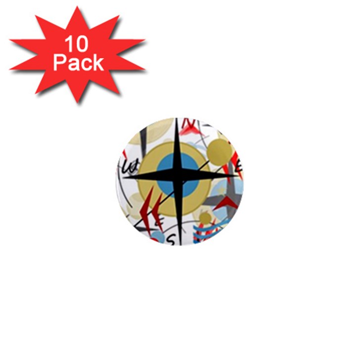 Compass 4 1  Mini Magnet (10 pack) 