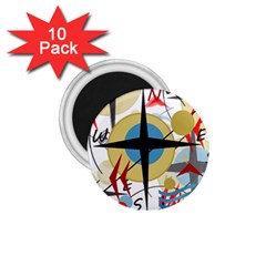 Compass 4 1 75  Magnets (10 Pack)  by Valentinaart