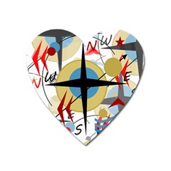 Compass 4 Heart Magnet by Valentinaart