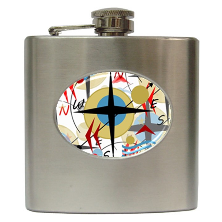 Compass 4 Hip Flask (6 oz)