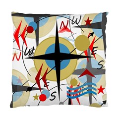 Compass 4 Standard Cushion Case (one Side) by Valentinaart