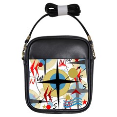 Compass 4 Girls Sling Bags by Valentinaart