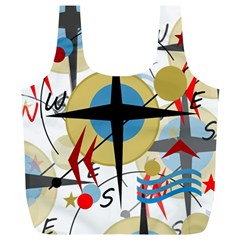 Compass 4 Full Print Recycle Bags (l)  by Valentinaart