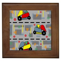 Toy Cars Framed Tiles by Valentinaart