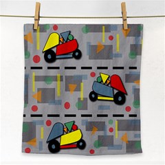 Toy Cars Face Towel by Valentinaart