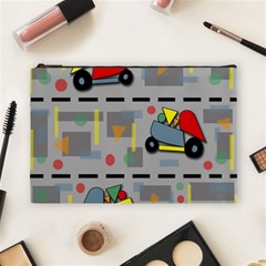 Toy Cars Cosmetic Bag (large)  by Valentinaart