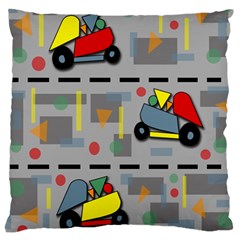 Toy Cars Large Cushion Case (two Sides) by Valentinaart