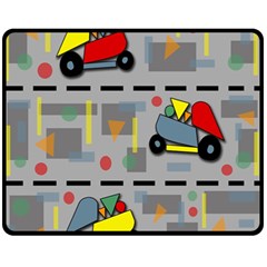 Toy Cars Double Sided Fleece Blanket (medium)  by Valentinaart