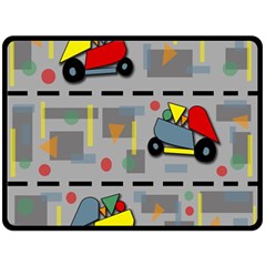 Toy Cars Double Sided Fleece Blanket (large)  by Valentinaart