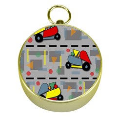 Toy Cars Gold Compasses by Valentinaart