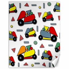 Toy Cars Pattern Canvas 12  X 16   by Valentinaart