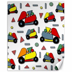 Toy Cars Pattern Canvas 16  X 20   by Valentinaart