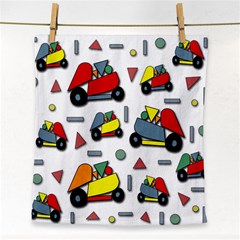 Toy Cars Pattern Face Towel by Valentinaart