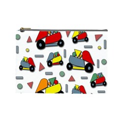 Toy Cars Pattern Cosmetic Bag (large)  by Valentinaart