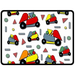 Toy Cars Pattern Fleece Blanket (large)  by Valentinaart