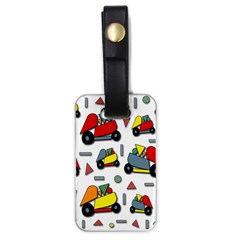 Toy Cars Pattern Luggage Tags (one Side)  by Valentinaart