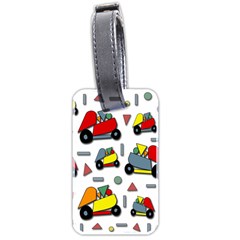 Toy Cars Pattern Luggage Tags (two Sides) by Valentinaart