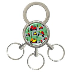 Toy Car Pattern 3-ring Key Chains by Valentinaart