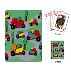 Toy Car Pattern Playing Card by Valentinaart