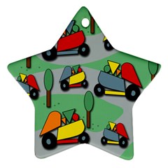 Toy Car Pattern Star Ornament (two Sides)  by Valentinaart