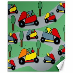 Toy Car Pattern Canvas 16  X 20   by Valentinaart