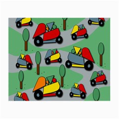 Toy Car Pattern Small Glasses Cloth (2-side) by Valentinaart